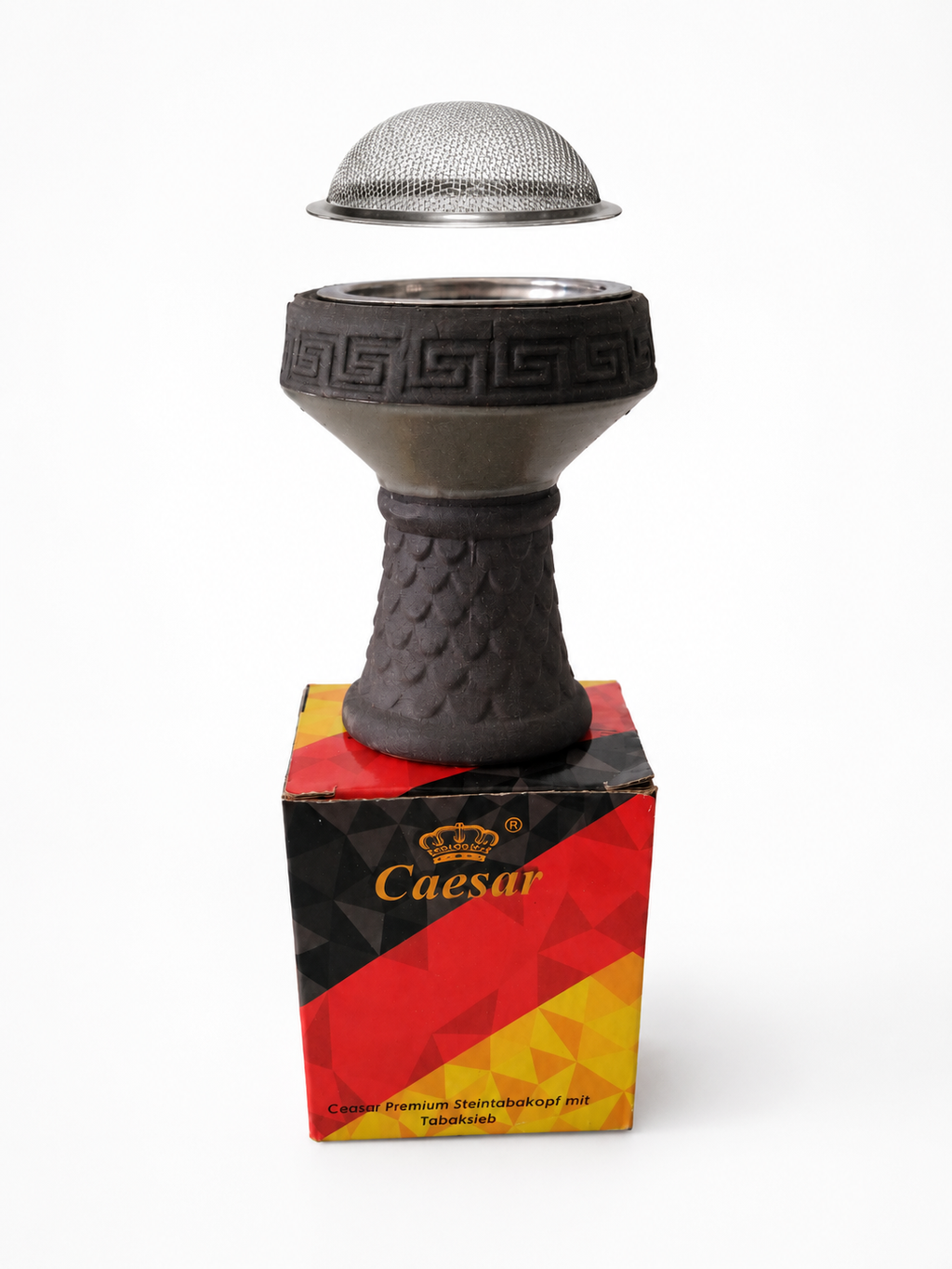 Caesar Premium Steintabakkopf mit Tabaksieb für Shisha