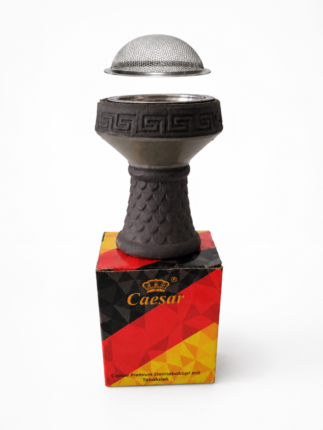 Caesar Premium Steintabakkopf mit Tabaksieb für Shisha