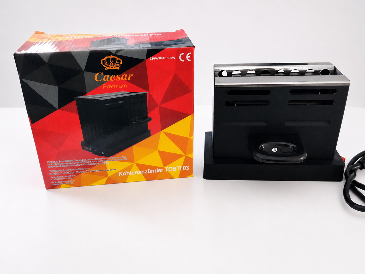 Caesar Premium Kohlenanzünder TOSTI 03 800W für Shisha Kohle